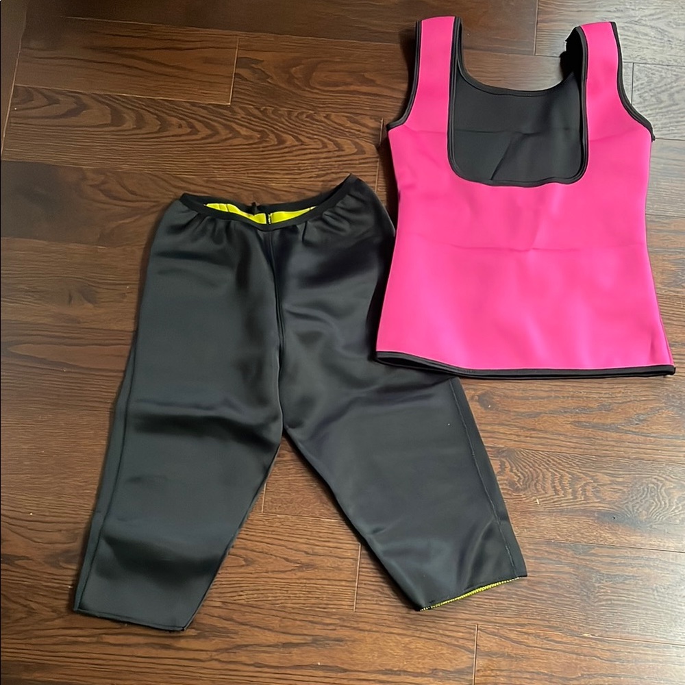 Pink and Black Women's Activewear Set
